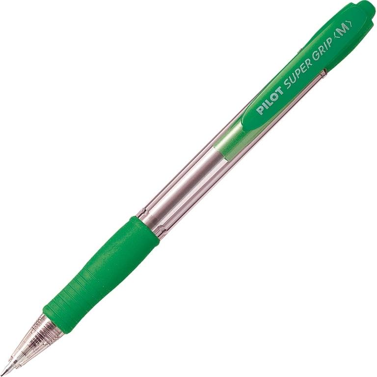 Pilot Super Grip Bolígrafo Retráctil Tinta Aceite 0,4mm Verde