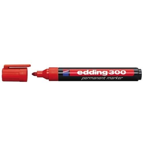 Edding 300 Marcador Permanente Punta Redonda 1,5-3 mm Rojo