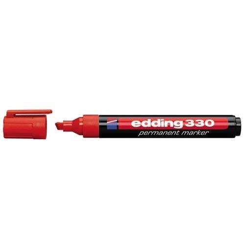 Edding 330 Marcador Permanente Punta Biselada 1-5 mm Rojo