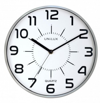 Reloj pared 28cm diámetro POP GRIS METALIZADO ESENCIALES
