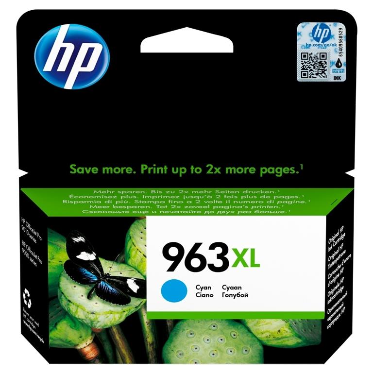HP 963XL, 3JA27AE, Cartucho Tinta Cian, Alta Capacidad
