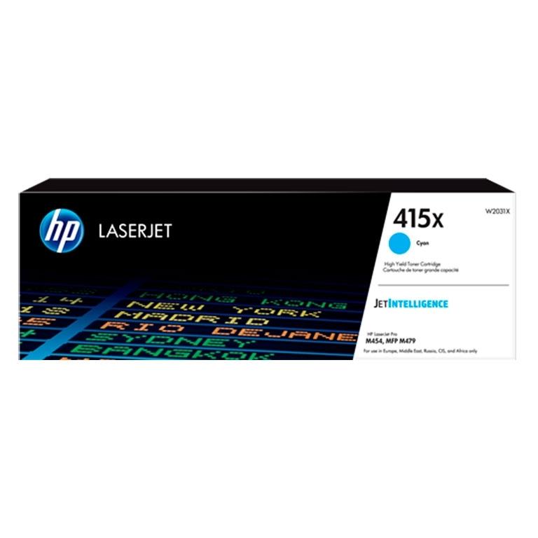 HP 415X, W2031X, Tóner Original Cian, Alta Capacidad