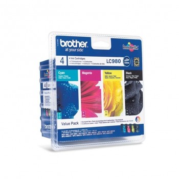 TINTA BROTHER LC980 PACK 4 COLORES