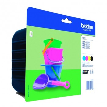 TINTA BROTHER LC221 PACK 4 COLORES