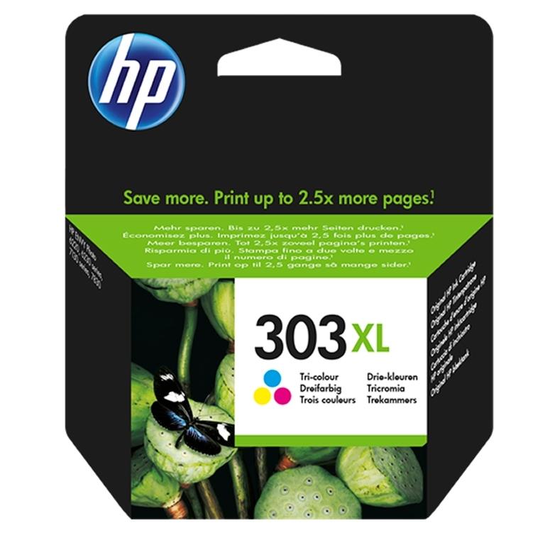 HP 303XL, T6N03AE, Cartucho Tinta Tricolor, Alta Capacidad