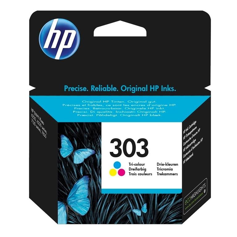 HP 303, T6N01AE, Cartucho Tinta Tricolor