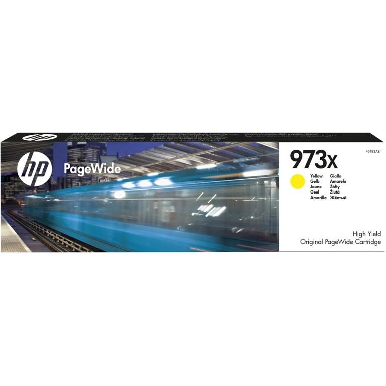 HP 973X PageWide, F6T83AE, Cartucho Tinta Amarillo, Alta Capacidad