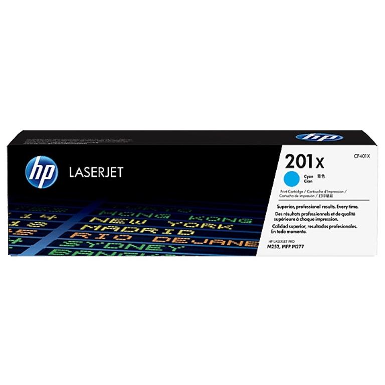HP 201X, CF401X, Tóner Original Cian, Alta capacidad