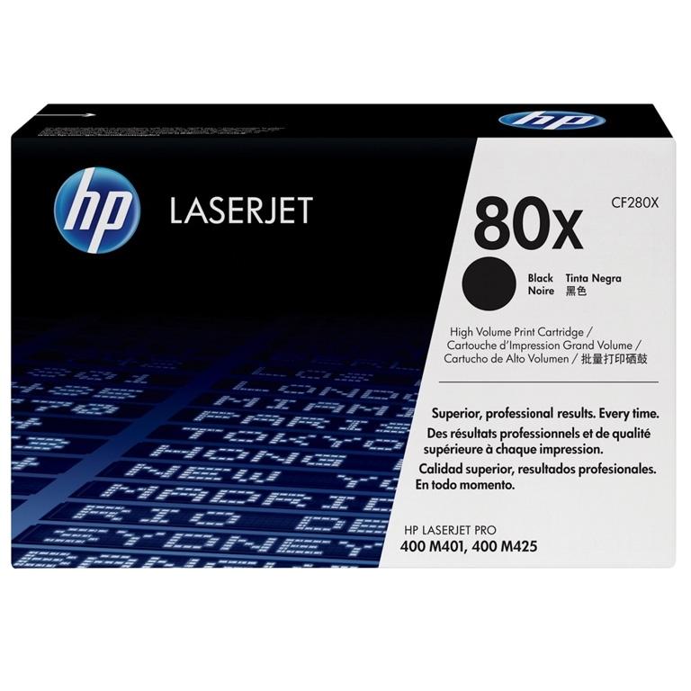 HP 80X, CF280X, Tóner Original Negro, Alta Capacidad