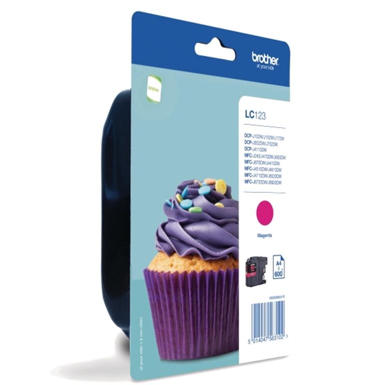 Brother LC-123, LC123M, Cartucho Tinta Magenta
