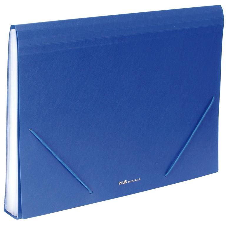 Plus Office Carpeta Clasificadora A4 Polipropileno 12 Divisiones Azul Opaco