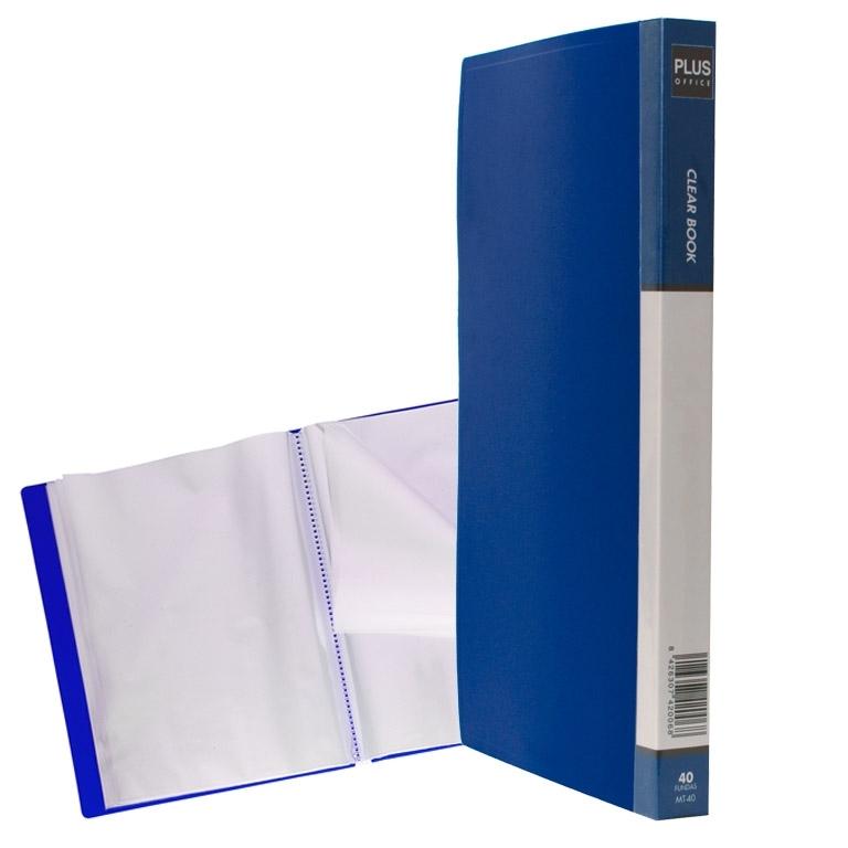 Plus Office Carpeta Fundas A4 Flexible 40 Fundas Azul