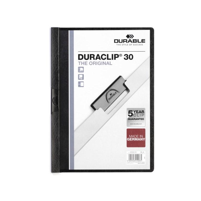 Duraclip Carpeta 30 Hj. Negra
