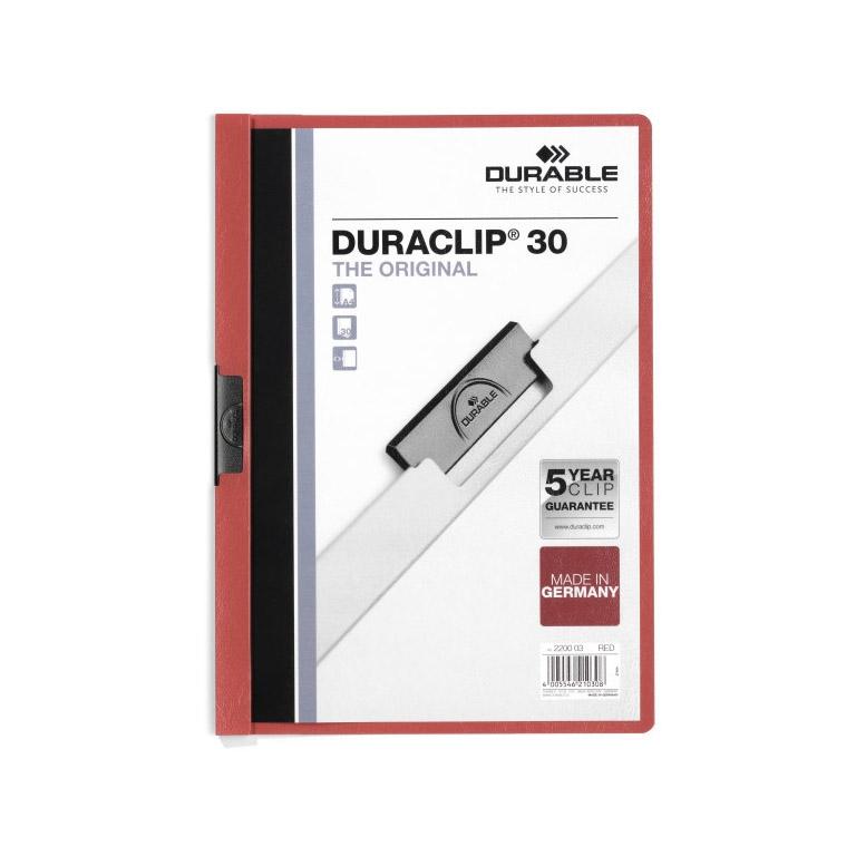 Duraclip Carpeta 30 Hj. Roja