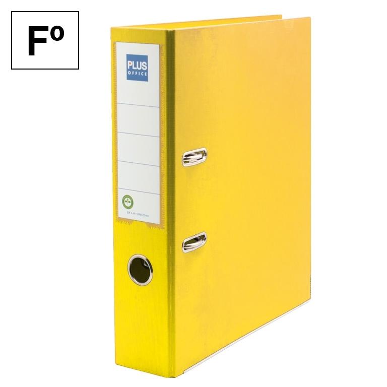 Plus Office Archivador Rado Folio Lomo 75 mm Amarillo