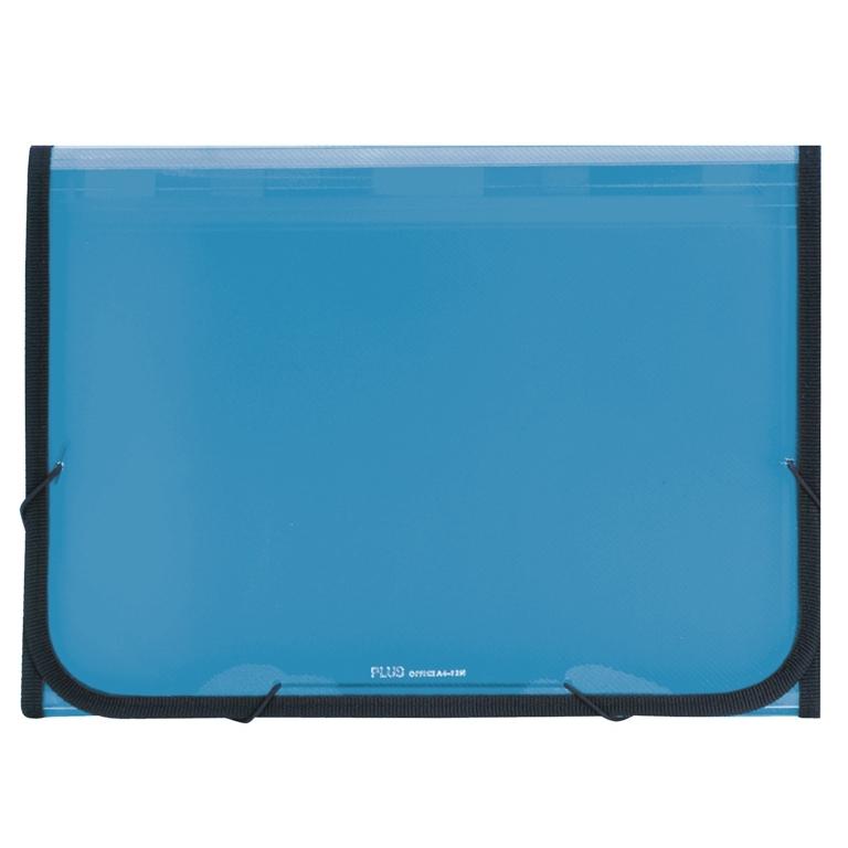 Clasificador Plus Pp Con Gomas 12 Div. Azul Traslucido