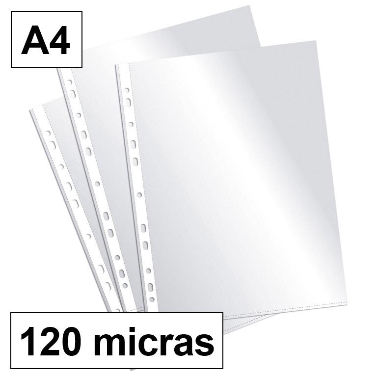Plus Office Funda Multitaladro A4 Polipropileno 120 Micras Cristal (100 Ud.)