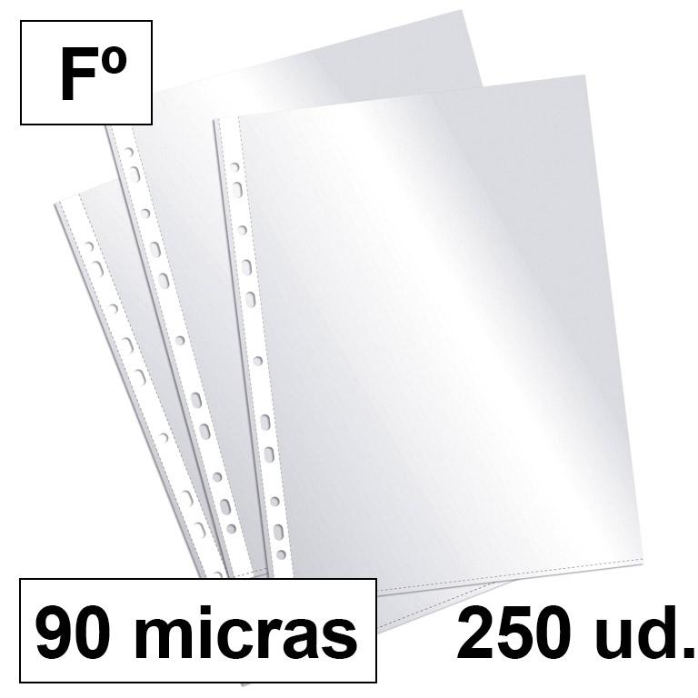 Plus Office Funda Multitaladro Folio Polipropileno 90 Micras Cristal (10 Ud.)