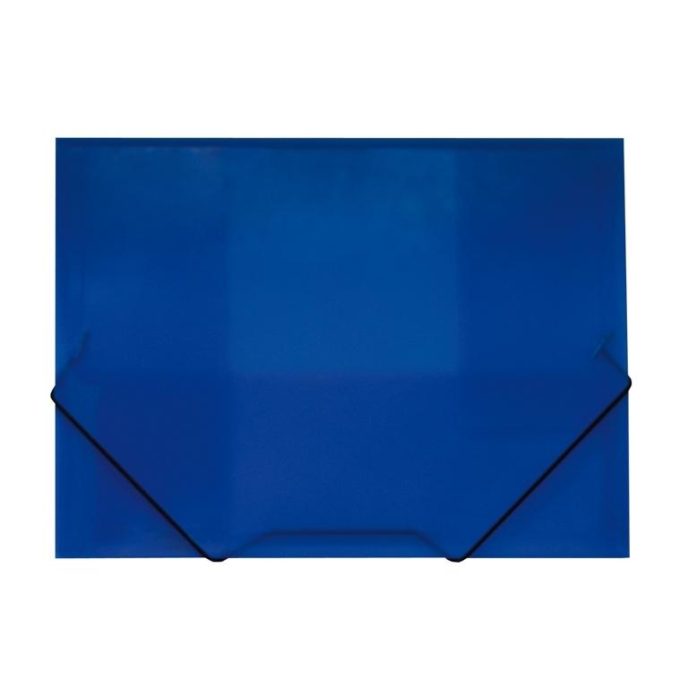 Plus Office Carpeta Polipropileno A4+ Gomas y Solapas Azul Traslúcido
