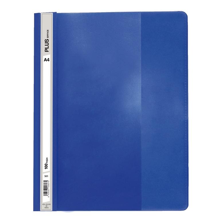 Plus Office Dossier A4 Fástener Plástico 100 Hojas Azul Oscuro