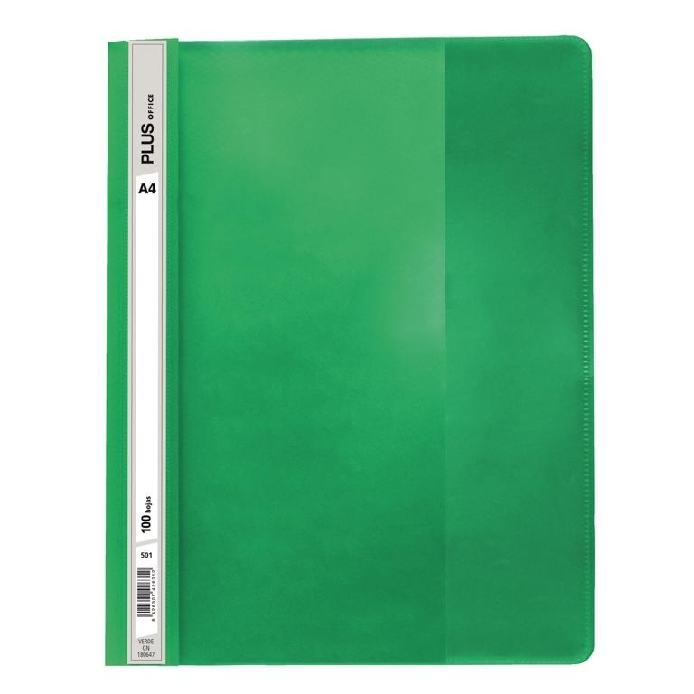 Plus Office Dossier A4 Fástener Plástico 100 Hojas Verde