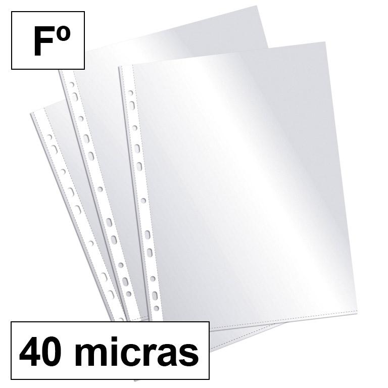 Plus Office Funda Multitaladro Folio Polipropileno 40 Micras Cristal (200 Ud.)
