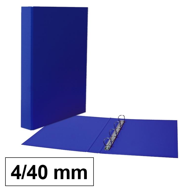 Plus Office Carpeta Polipropileno Folio 4 Anillas 40mm Azul