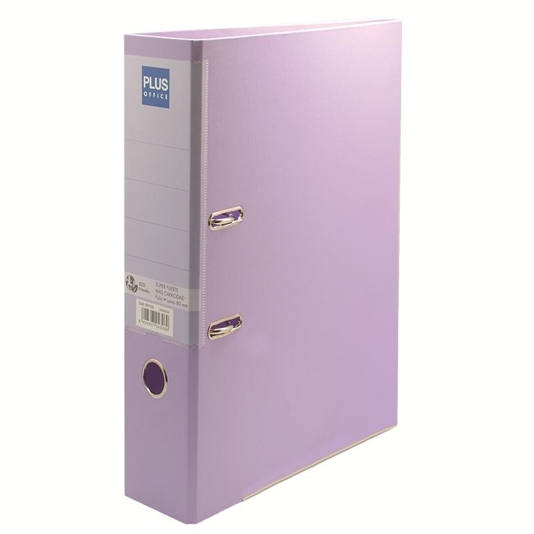Plus Office Archivador Folio Lomo 80 mm Violeta Pastel