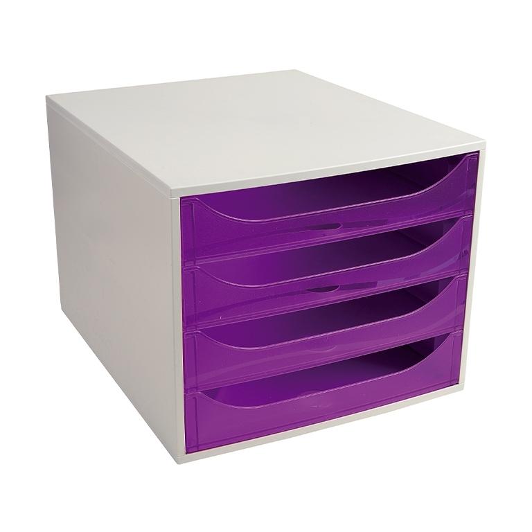 Exacompta Modulo 4 Cajones A4+ Violet