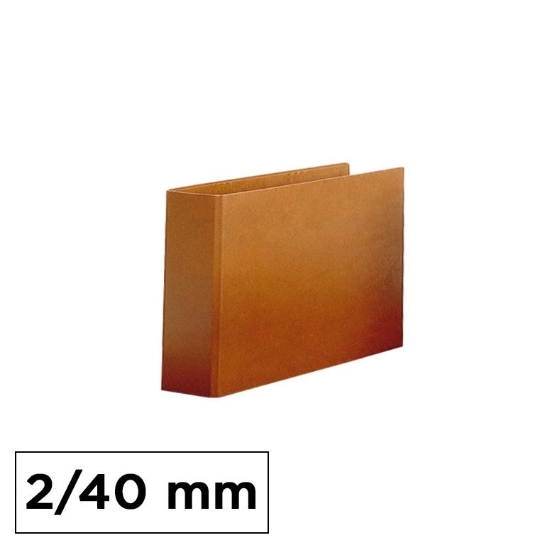 Karman Carpeta Cartón Forrado A5 Apaisado 2 Anillas 40mm Cuero