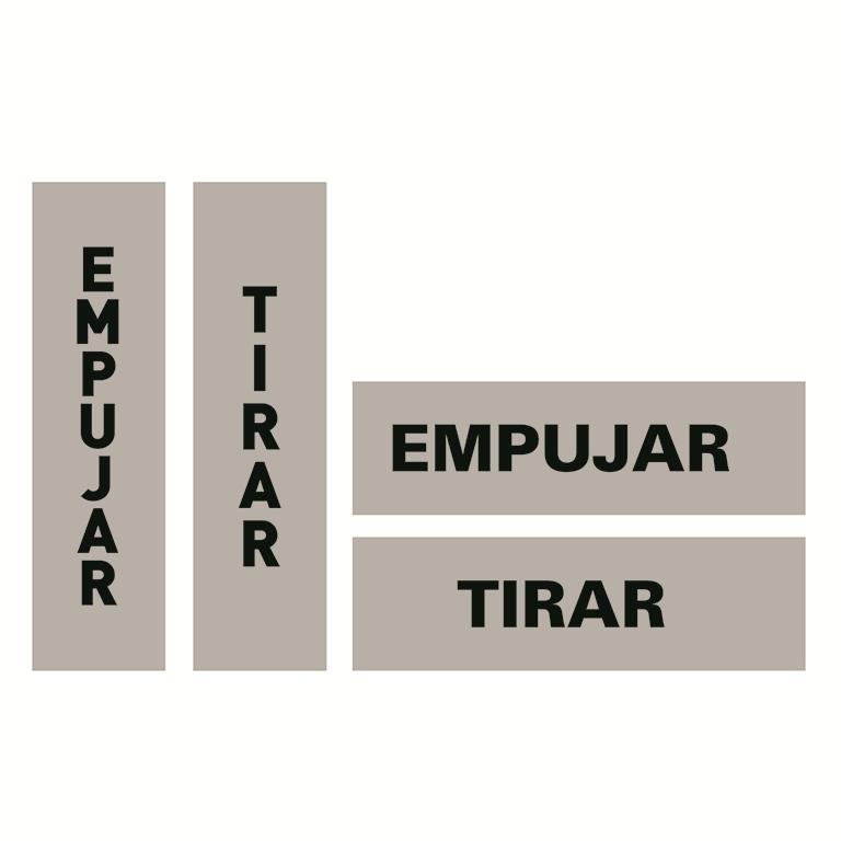 Apli Etiqueta Señalización Adhesiva "Empujar-Tirar"
