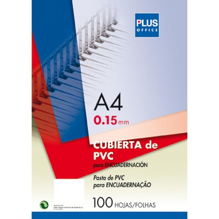 Plus Office Cubierta Encuadernar PVC A4 150 Micras Transparente (100 ud.)