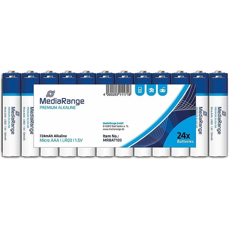 MediaRange AAA Pilas Alcalinas 1.5V LR03 (24 Uds.)