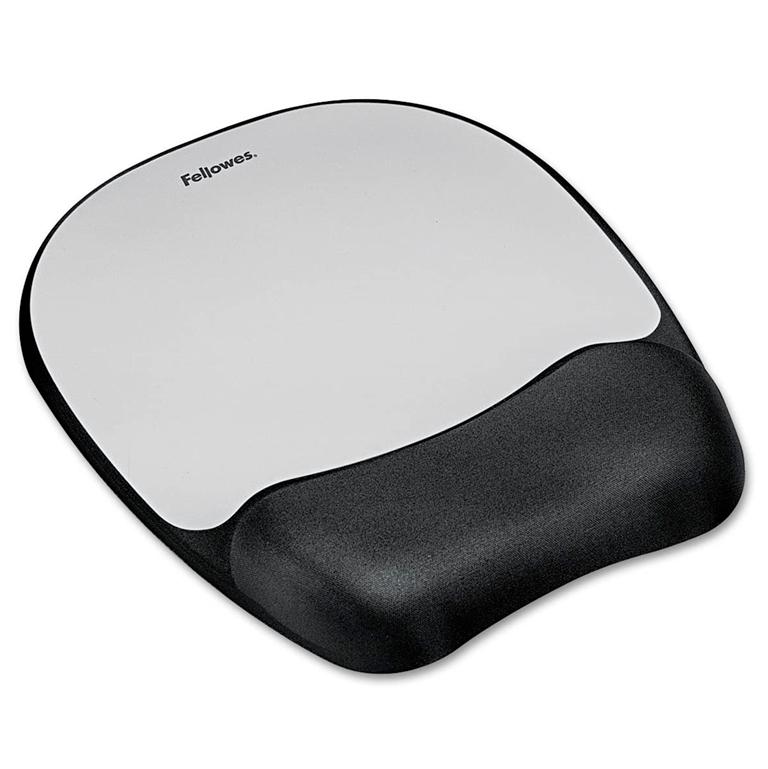Fellowes Memory Foam Alfombrilla Reposamuñecas Espuma Plata