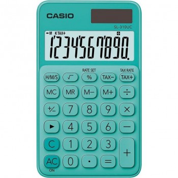 Calculadora bolsillo 10 dígitos verde Casio SL-310UC-GN