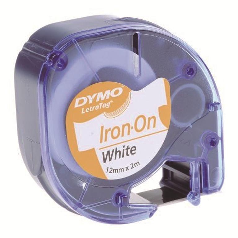 Dymo LetraTag Cinta Etiquetas Termoadhesivas 12mmx2m Negro/Blanco