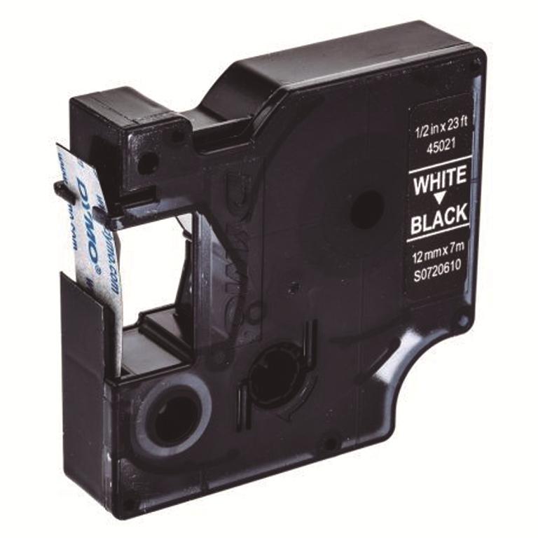 Dymo D1 Cinta Etiquetas 12mmx7m Blanco/Negro