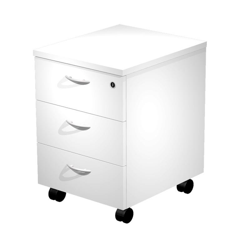Presto Cajonera Movil 3 Cajones Blanc