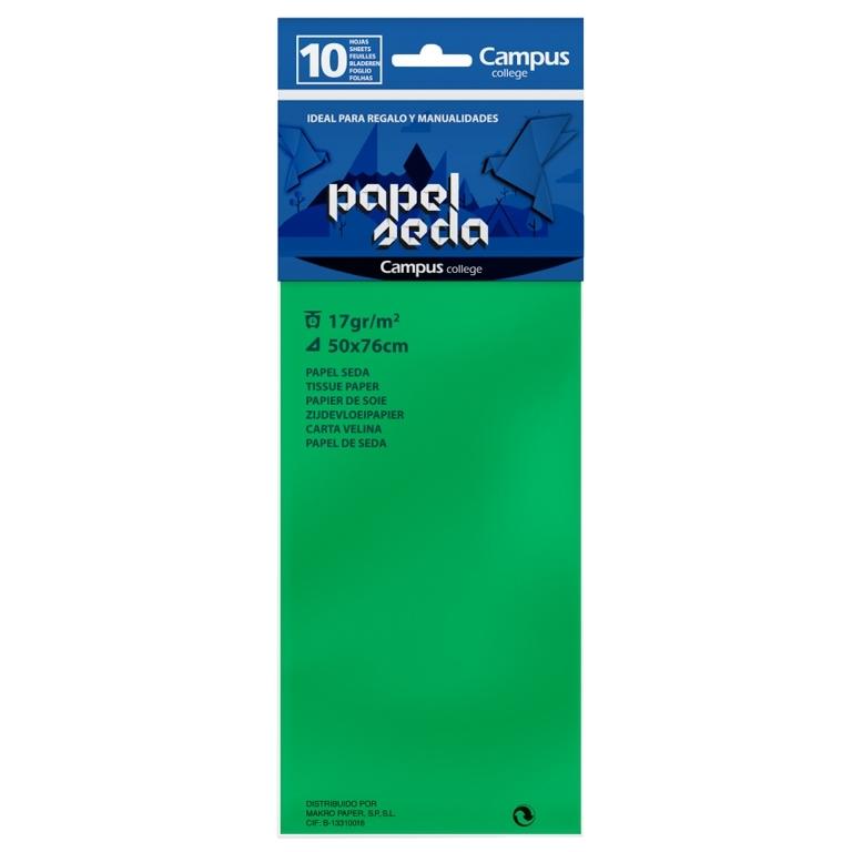Campus Papel Seda College 50X76 Cm Verde Claro /10 Hojas