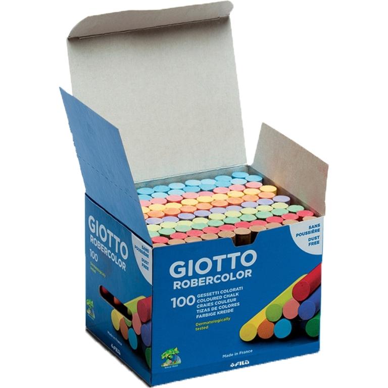 Tiza colores redonda 100 un. Robercolor Giotto