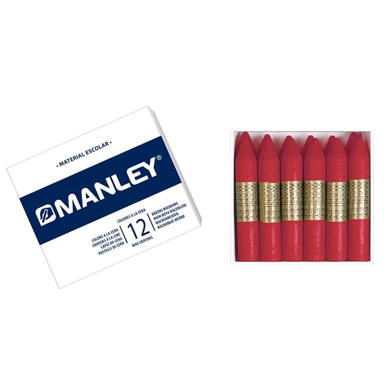 Manley  Cera Blanda Monocolor Carmín (12)