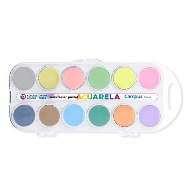 Campus Acuarela 12 Pastillas Pastel