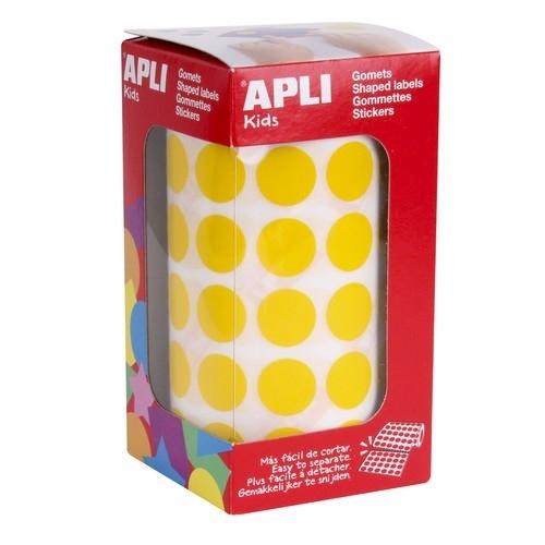Apli Rollo Gomets Redondos 15 mm Amarillo