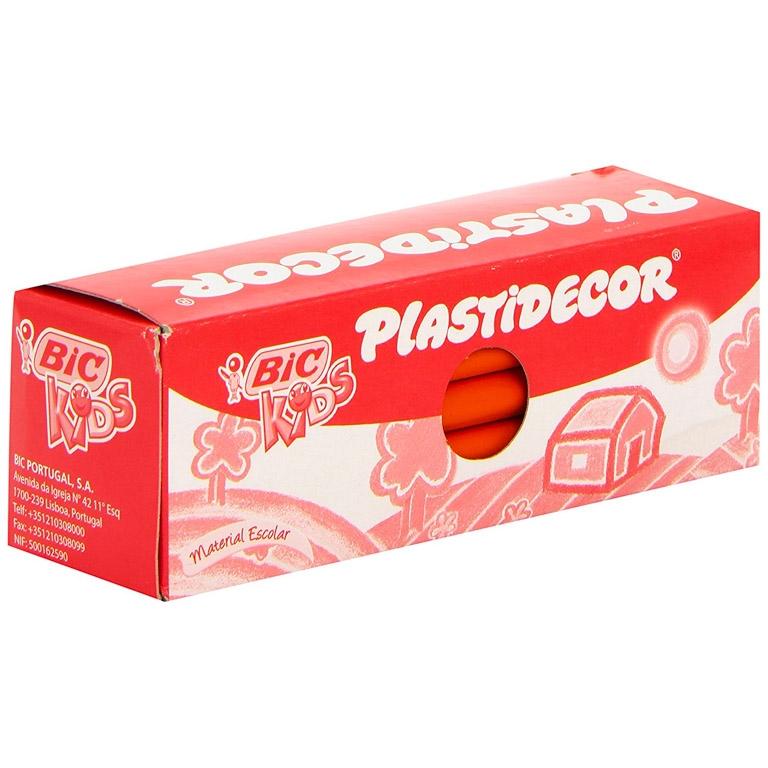 Cera plástica monoestuche 25 un. naranja Plastidecor