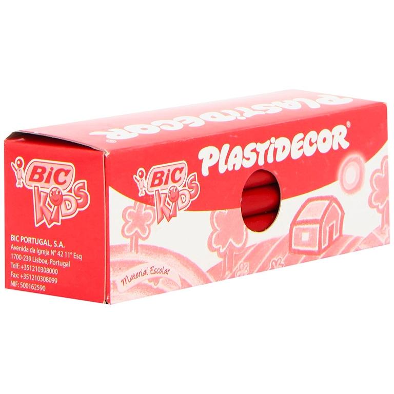 Cera plástica monoestuche 25 un. rojo Plastidecor