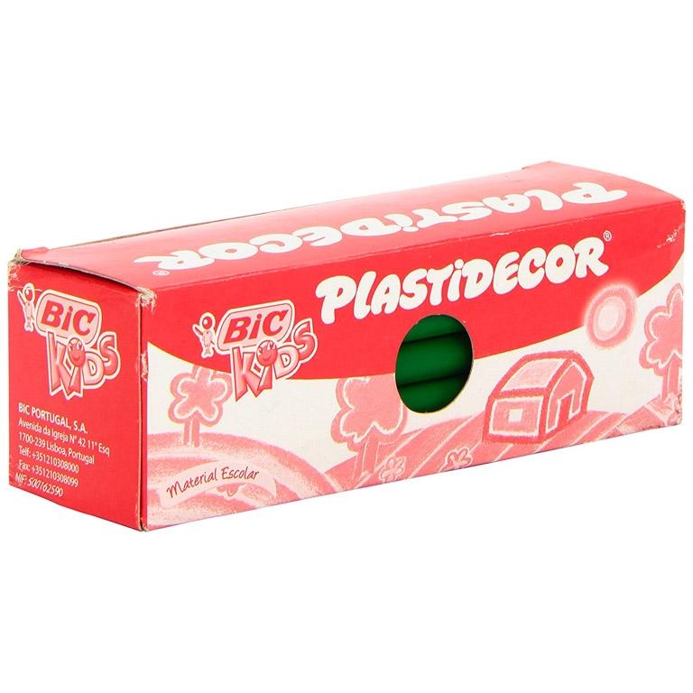 Cera plástica monoestuche 25 un. verde Plastidecor
