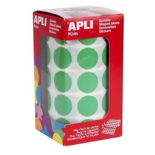 Apli Rollo Gomets Redondos 20 mm Verde