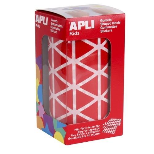 Apli Rollo Gomets Triangulares 20 mm Rojo