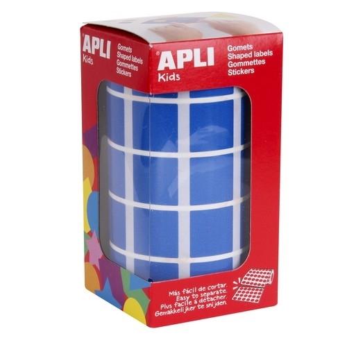 Apli Rollo Gomets Cuadrados 20 mm Azul