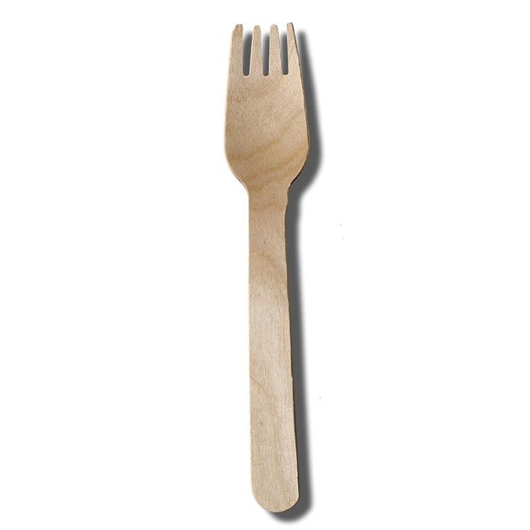 Tenedor Madera Reutilizable /50Ud